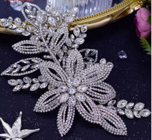 Load image into Gallery viewer, Bridal hoop Bouquet, Rhinestone Flower,Art Deco style Elegant Wedding Accessory