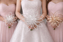 Load image into Gallery viewer, Crystal bouquet, Wedding bridal bouquet, Brides flower petal bouquet, bling bouquet by Crystal wedding uk