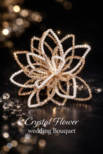 Load image into Gallery viewer, Crystal bouquet, Wedding bridal bouquet, Brides flower petal bouquet, bling bouquet by Crystal wedding uk