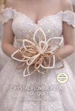 Load image into Gallery viewer, Crystal bouquet, Wedding bridal bouquet, Brides flower petal bouquet, bling bouquet by Crystal wedding uk