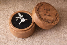 Load image into Gallery viewer, Personalised Wooden Ring Box, Engraved Proposal Ring Box, Custom Walnut Wedding Ring Holder, Luxury Engagement Ring Box