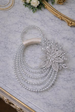 Load image into Gallery viewer, Bridal hoop Bouquet, Rhinestone Flower,Art Deco style Elegant Wedding Accessory