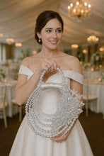 Load image into Gallery viewer, Bridal hoop Bouquet, Rhinestone Flower,Art Deco style Elegant Wedding Accessory