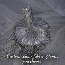 Load image into Gallery viewer, Crystal Brooch Wedding Bouquet: 7" Cascade Jewel Bridal Bouquet