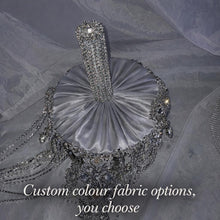 Load image into Gallery viewer, Crystal Brooch Wedding Bouquet: 7" Cascade Jewel Bridal Bouquet