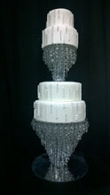 Load image into Gallery viewer, Crystal cake stand, 2 tier set ,10" & 14" CHANDELIER DESIGN Faux crystal by Crystal wedding uk