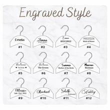 Load image into Gallery viewer, Personalised Hangers/Engraved Hangers Bride & Bridesmaid/Wedding Gift/Personalized Bridal Dress Hanger/Wedding Hanger/ Wedding favors/Hanger