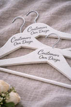 Load image into Gallery viewer, Personalised Hangers/Engraved Hangers Bride & Bridesmaid/Wedding Gift/Personalized Bridal Dress Hanger/Wedding Hanger- Any FLOWERS engraved