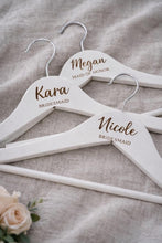 Load image into Gallery viewer, Personalised Hangers/Engraved Hangers Bride & Bridesmaid/Wedding Gift/Personalized Bridal Dress Hanger/Wedding Hanger/ Wedding favors/Hanger