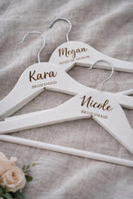 Load image into Gallery viewer, Personalised Hangers/Engraved Hangers Bride & Bridesmaid/Wedding Gift/Personalized Bridal Dress Hanger/Wedding Hanger/ Wedding favors/Hanger