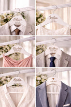 Load image into Gallery viewer, Personalised Hangers/Engraved Hangers Bride & Bridesmaid/Wedding Gift/Personalized Bridal Dress Hanger/Wedding Hanger/ Wedding favors/Hanger