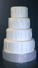 Load image into Gallery viewer, Rhinestone Wedding Cake Stand Sparkle Crystal Effect Display for Cake or Desserts