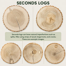 Load image into Gallery viewer, Personalised Log Slice Cake Stand — Seconds / Imperfect Quality Discounted Option