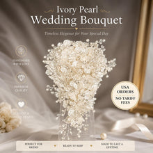 Load image into Gallery viewer, Ivory Pearl & Crystal Bridal Bouquet: Rhinestone Wedding Flowers