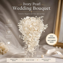 Load image into Gallery viewer, Ivory Pearl & Crystal Bridal Bouquet: Rhinestone Wedding Flowers