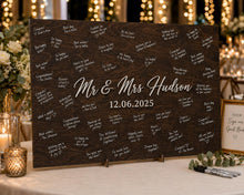 Load image into Gallery viewer, Personalised Last Name Guest Book, Unique Guest Book, Custom Alternative Guest Book, Wooden Guest Book, Wedding Ceremony Guestbook Sign