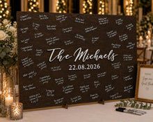 Load image into Gallery viewer, Personalised Last Name Guest Book, Unique Guest Book, Custom Alternative Guest Book, Wooden Guest Book, Wedding Ceremony Guestbook Sign