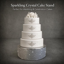 Load image into Gallery viewer, Rhinestone Wedding Cake Stand Sparkle Crystal Effect Display for Cake or Desserts