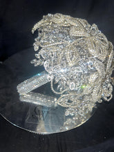 Load image into Gallery viewer, Crystal Wedding Bouquet: Diamanté Rhinestone Bridal bouquet brides flowers Posy Keepsake