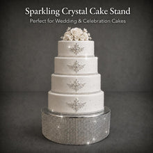 Load image into Gallery viewer, Rhinestone Wedding Cake Stand Sparkle Crystal Effect Display for Cake or Desserts