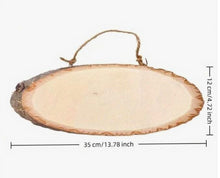 Load image into Gallery viewer, Personalised Log Slice Hanging Door Sign - Customse your Message Mother's and Father's Day gift, Home Decor, Hotel Signage.