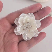 Load image into Gallery viewer, Ivory Pearl & Crystal Bridal round Bouquet Rhinestone Wedding Flowers