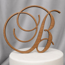 Load image into Gallery viewer, Personalised Couple Monogram Wedding Cake Topper, Custom Surname Initial, Elegant Event Cake Decoration