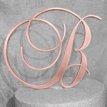 Load image into Gallery viewer, Personalised Couple Monogram Wedding Cake Topper, Custom Surname Initial, Elegant Event Cake Decoration