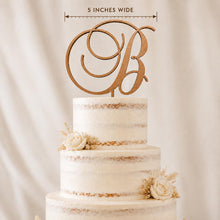 Load image into Gallery viewer, Personalised Couple Monogram Wedding Cake Topper, Custom Surname Initial, Elegant Event Cake Decoration