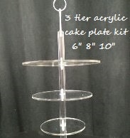 Load image into Gallery viewer, Hanging Cake Stand Kit, Chandelier Cake Support, Acrylic Plates