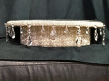 Load image into Gallery viewer, Wedding cake stand, Teardrop design + LED lights - round or square Real crystal AB, Gold or Silver cols by Crystal wedding uk