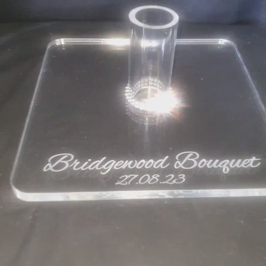 Acrylic display stand, Personalised Bouquet stand holder - by Crystal wedding uk
