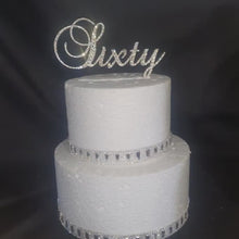Load and play video in Gallery viewer, Crystal NUMBER WORD topper ,Swarovski element  rhinestone Cake Topper decor, Wedding rhinestone jewel letter cake decorations.
