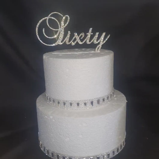 Crystal NUMBER WORD topper ,Swarovski element  rhinestone Cake Topper decor, Wedding rhinestone jewel letter cake decorations.