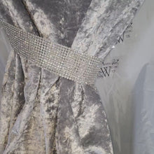 Load and play video in Gallery viewer, Crystal Tie Backs Curtains & Voiles REAL STONES - extra wide 6cm by Crystal wedding uk