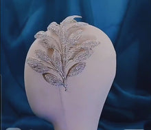 Load and play video in Gallery viewer, Bridal Comb Tiara , Rhinestone Leaf Wedding Hair Jewelry, Bride Hair Accessory, Luxury Crystal Women Headdress  by Crystal wedding uk