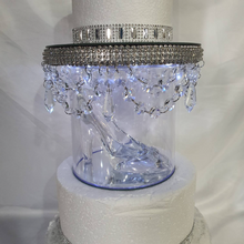 Load image into Gallery viewer, Drape Glass slipper cake separator shoe wedding  cake separator ,cake divider
