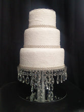 Load image into Gallery viewer, Crystal cake stand, Glass crystal rhinestone droplet cake dividers for wedding cakes