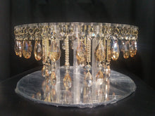 Load image into Gallery viewer, Crystal cake stand, Glass crystal rhinestone droplet cake dividers for wedding cakes
