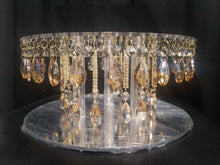 Load image into Gallery viewer, Crystal cake stand, Glass crystal rhinestone droplet cake dividers for wedding cakes