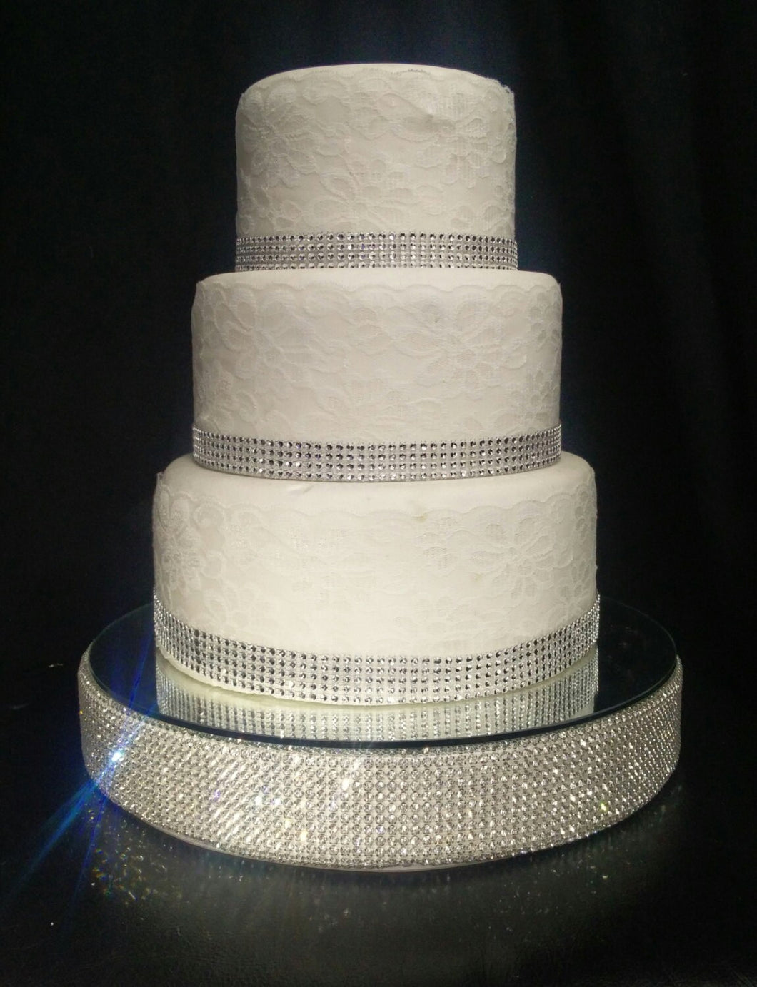 Rhinestone Diamante cake stand   YES -Contains REAL stones! by Crystal wedding uk