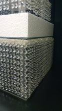 Load image into Gallery viewer, Crystal cake stand, Real glass beads chandelier style by Crystal wedding uk