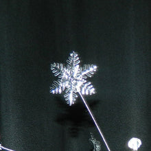 Load image into Gallery viewer, Snowflake Cascade  Cake  topper  for a Winter wedding by Crystal wedding uk
