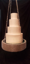 Load image into Gallery viewer, Suspended  plateau Swing cake stand Swarovski crystal rhinestones
