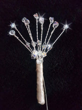 Load image into Gallery viewer, Crystal  wire boutonnière,  Buttonhole for usher, Bestman.