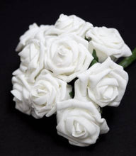 Load image into Gallery viewer, Rose and crystal effect chandelier style wedding cake topper