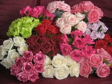 Load image into Gallery viewer, Rose and crystal effect chandelier style wedding cake topper