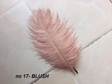 Load image into Gallery viewer, Blush pink Feather Fan bridal hand fan bouquet, READY TO SHIP
