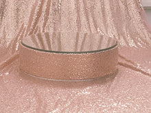 Load image into Gallery viewer, Rose gold SEQUIN  blush cake stand by Crystal wedding uk
