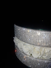 Load image into Gallery viewer, Rose & crystal rhinestone Rhinestone wedding cake stand by Crystal wedding uk